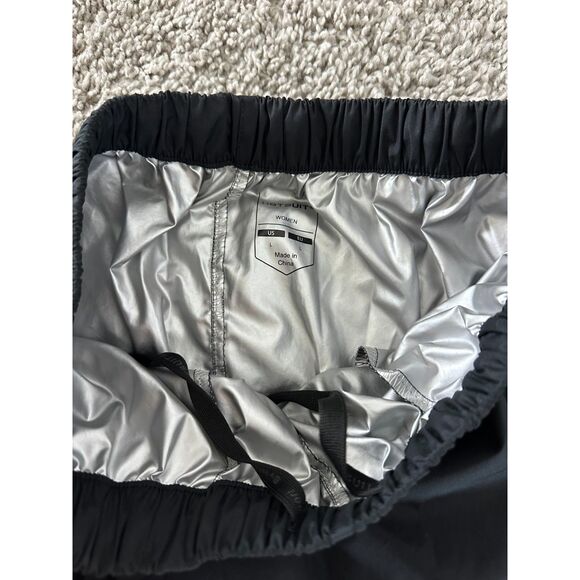 Hot Suit Women’s Black Sauna Sweat Pants Size Large Athletic Workout Fitness - Picture 4 of 6